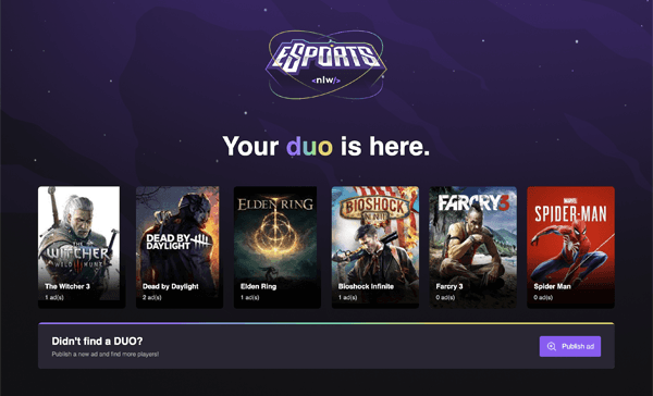 e-sports duo app
